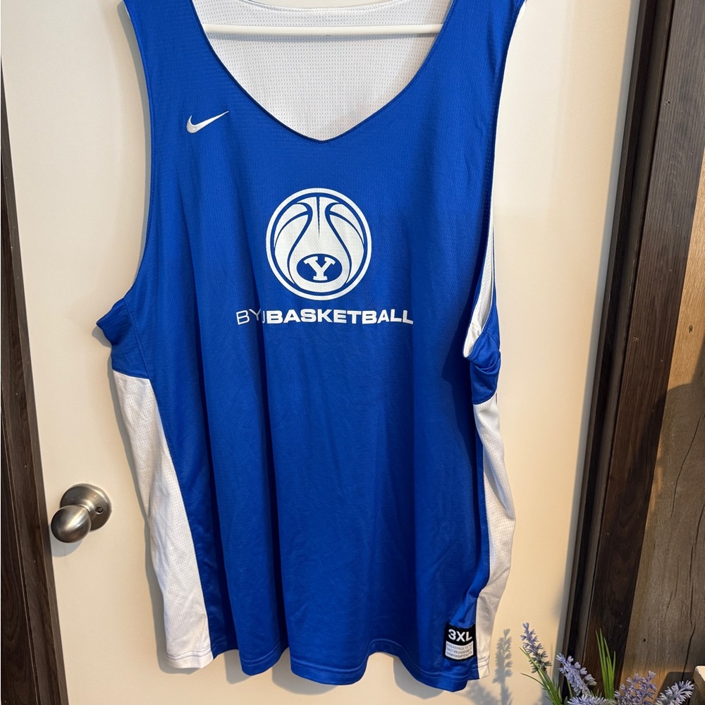Nike Blue and White Basketball Tank